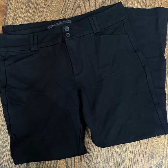 Black Wideleg Slacks - Picture 1 of 3